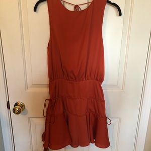 Finders Keepers Orange Open Back Mini Dress